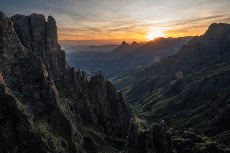 Drakensberg Mountains in South Africa used as a symbolic ashes scattering location